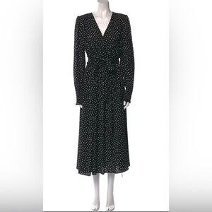 🔥 NWOT Kate Spade New York Polka Dot Heart Print Long Wrap Dress Sz M 🔥